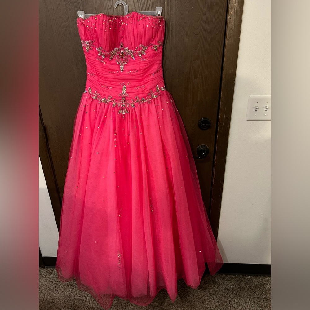 Pink prom dress ballgown